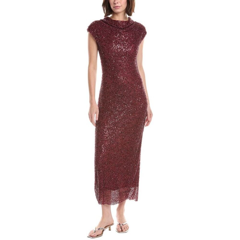 Simkhai Womens  Zaria Cowl Neck Maxi Dress, Red